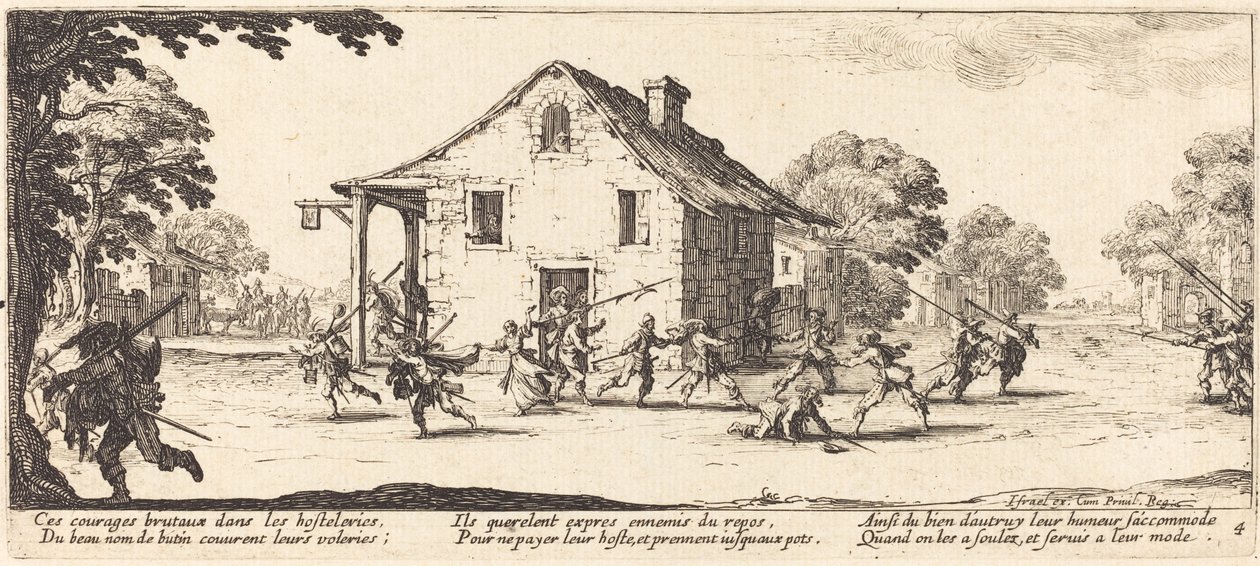 Scéna drancování, c. 1633. od Jacques Callot