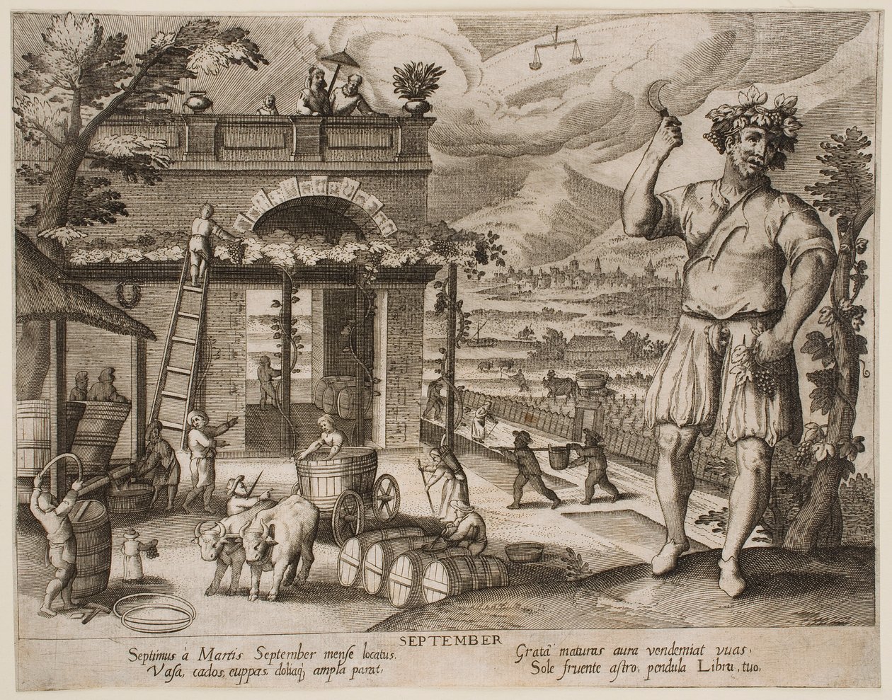 Září, ze série „Měsíce“ od Jacques Callot