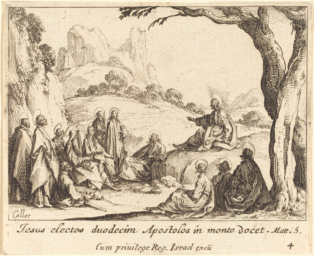 Kázání na hoře od Jacques Callot