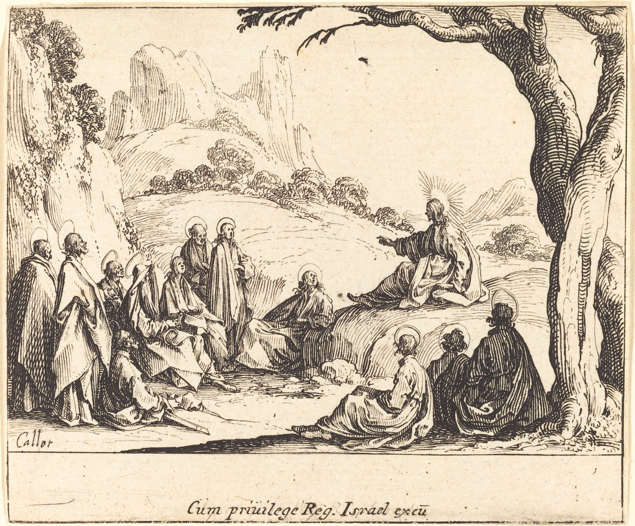 Kázání na hoře od Jacques Callot