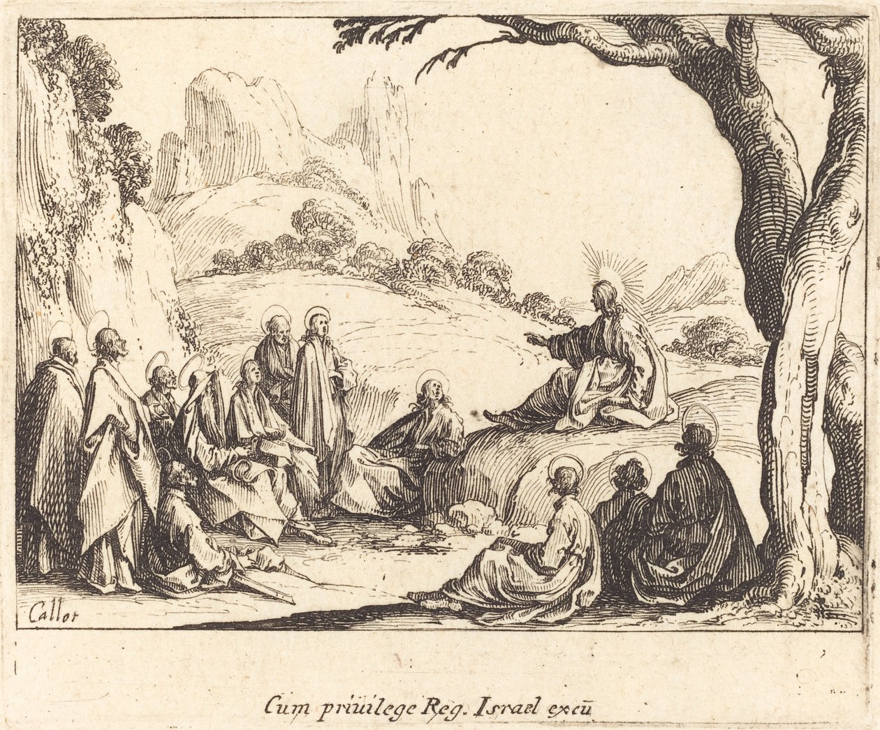 Kázání na hoře od Jacques Callot