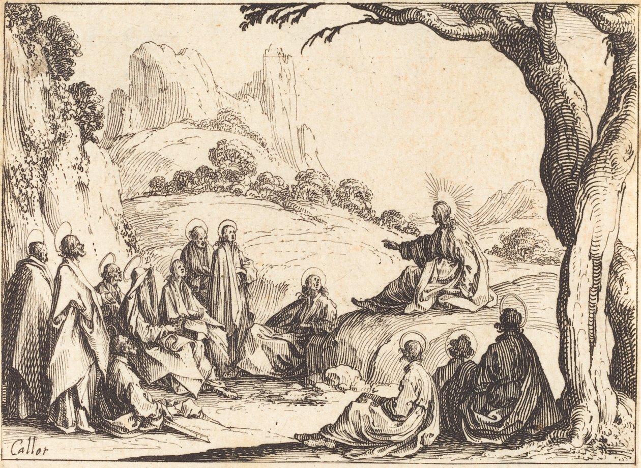 Kázání na hoře od Jacques Callot