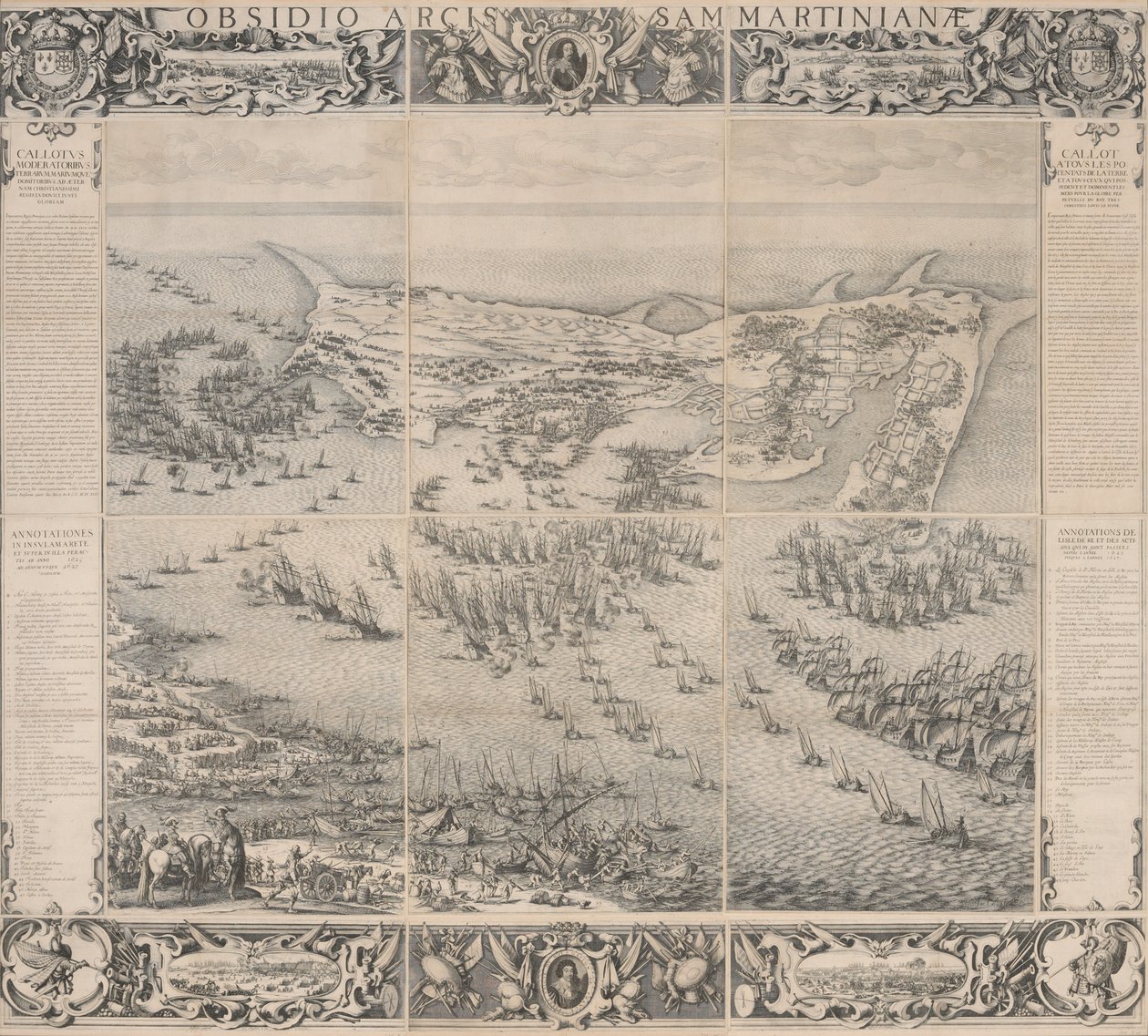 Obléhání citadely svatého Martina na ostrově Isle de Ré od Jacques Callot