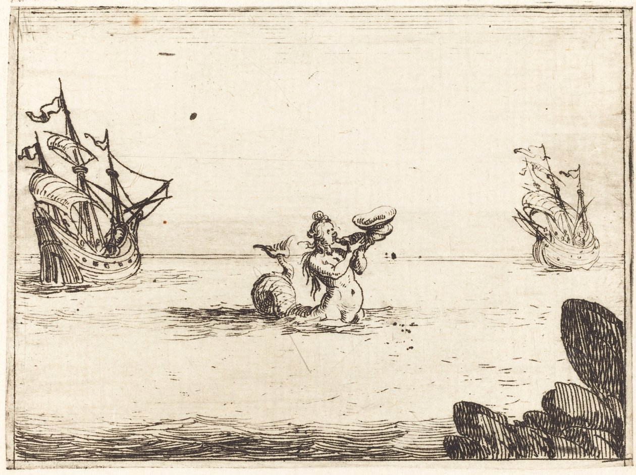 Siréna mezi dvěma loděmi od Jacques Callot
