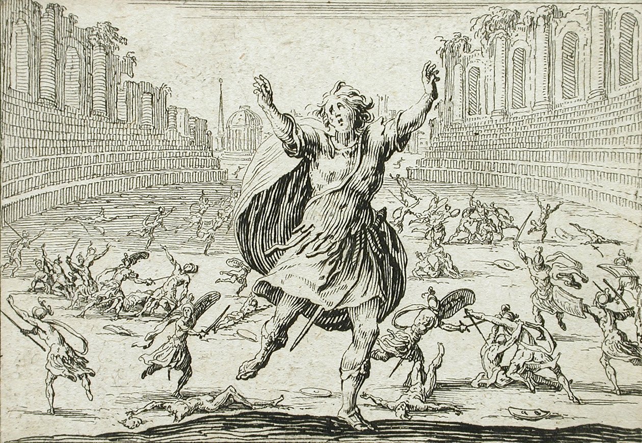 Potyčka v cirkusu od Jacques Callot