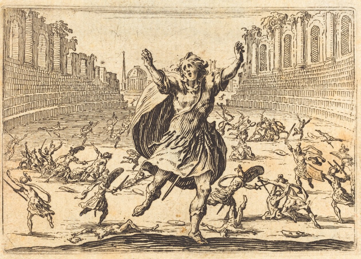 Potyčka v římském cirkusu od Jacques Callot