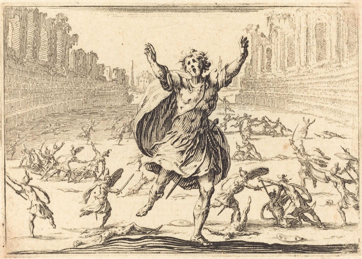 Potyčka v římském cirkusu od Jacques Callot