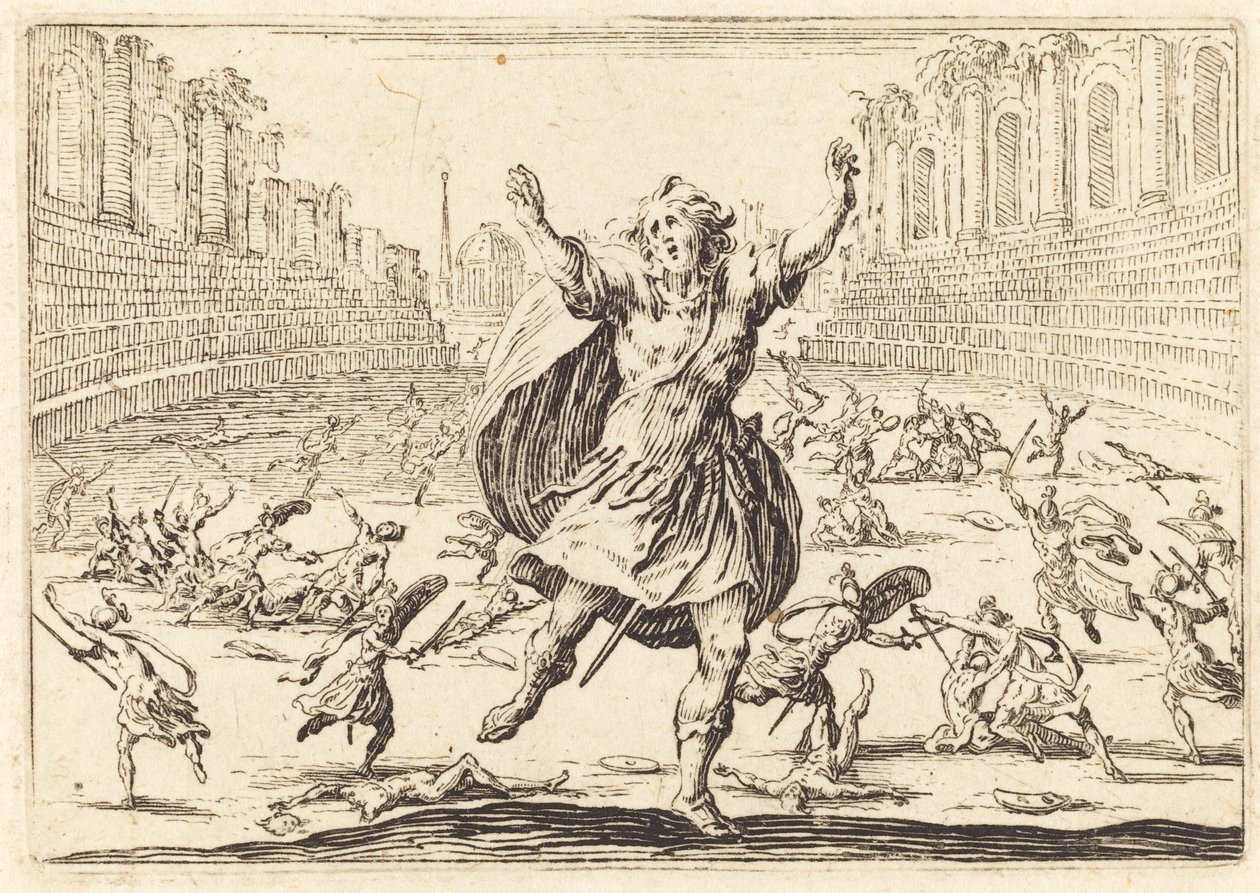 Potyčka v římském cirkusu, c. 1622. od Jacques Callot