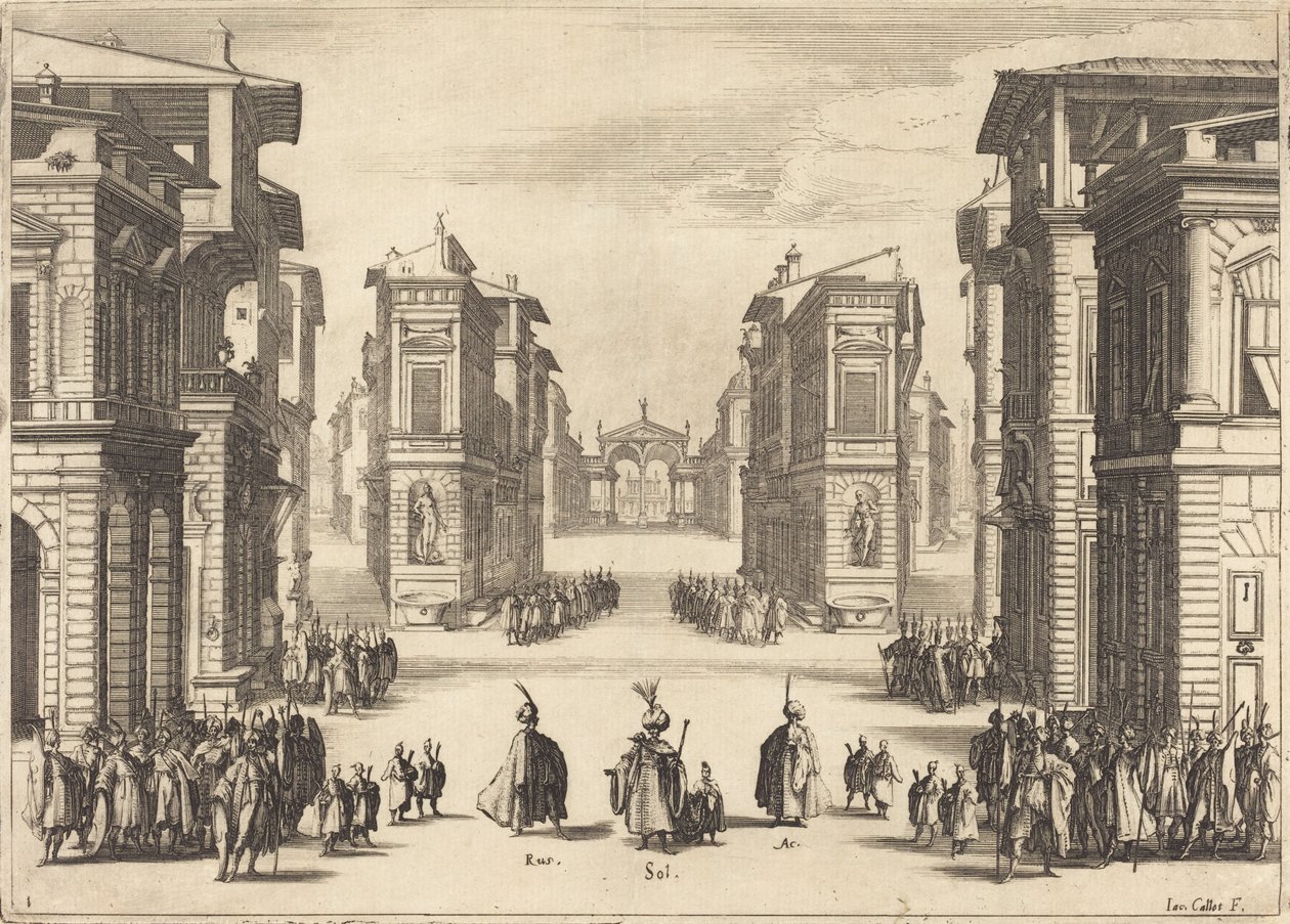 Suleiman, dějství I od Jacques Callot