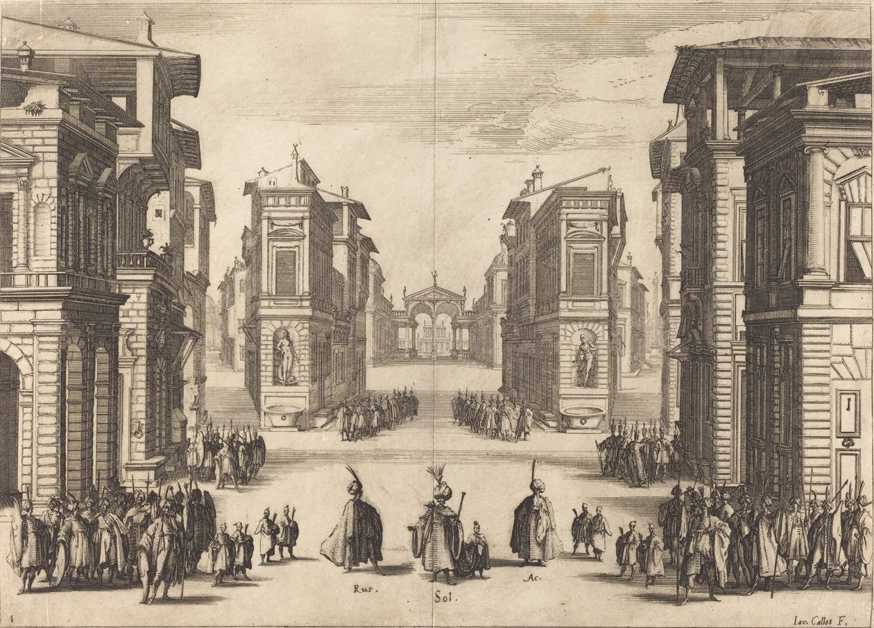 Suleiman, dějství I od Jacques Callot