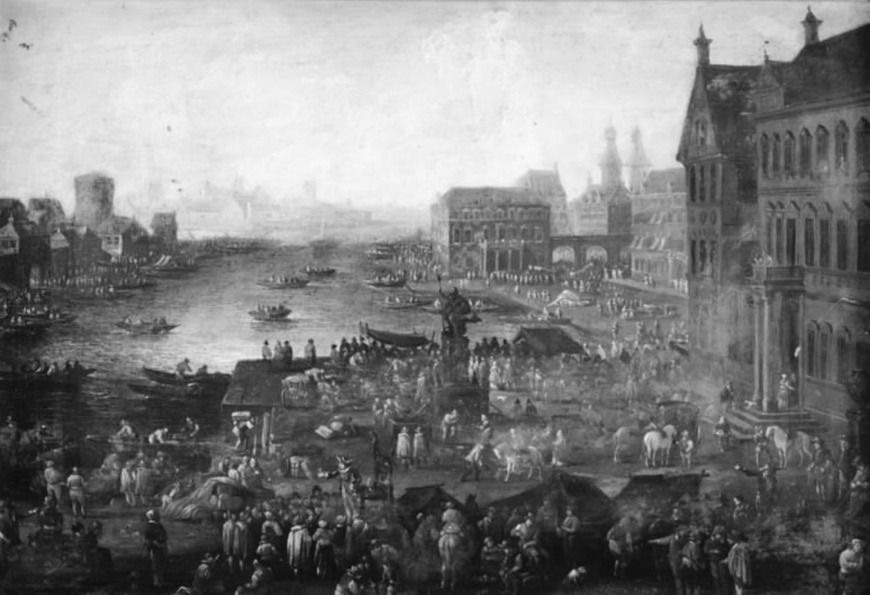 Náměstí v Paříži s mnoha postavami od Jacques Callot
