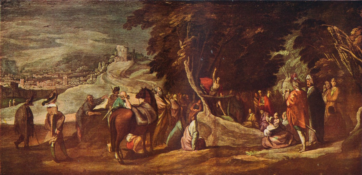St John Preaching in the Wilderness, c1620-1635, 1924 od Jacques Callot