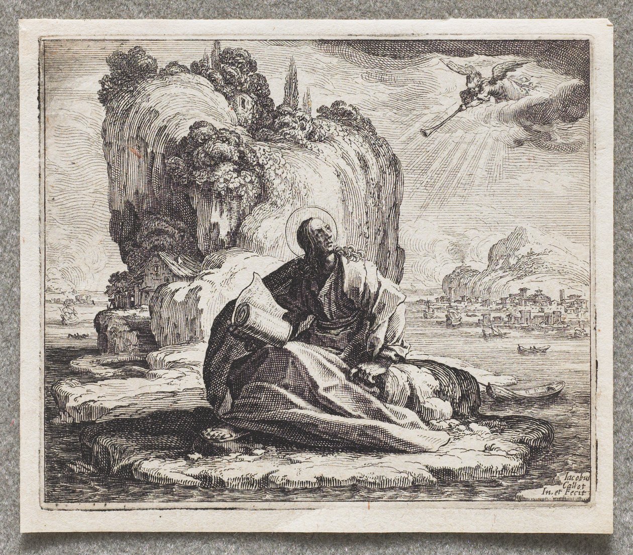 Svatý Jan na ostrově Patmos od Jacques Callot
