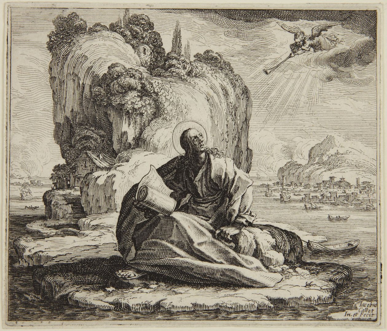 Svatý Jan na ostrově Patmos od Jacques Callot