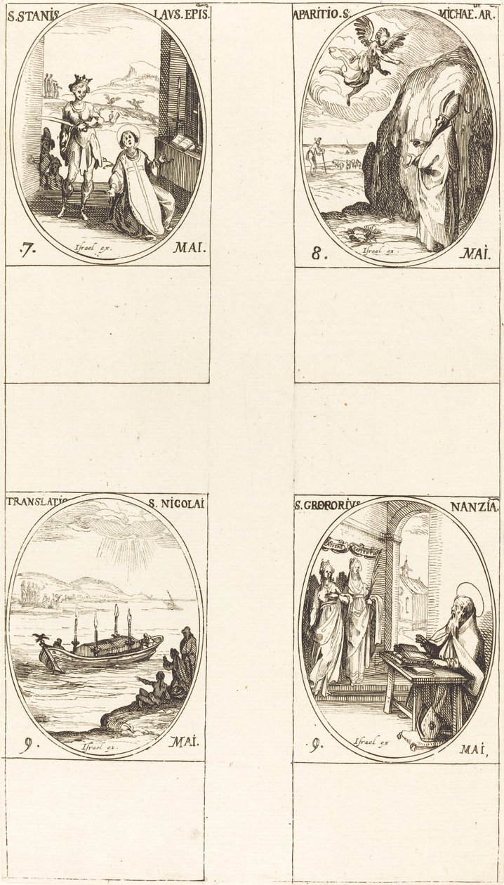 St. Stanislav; Zjevení svatého Michaela; Překlad svatého Mikuláše; St. G od Jacques Callot