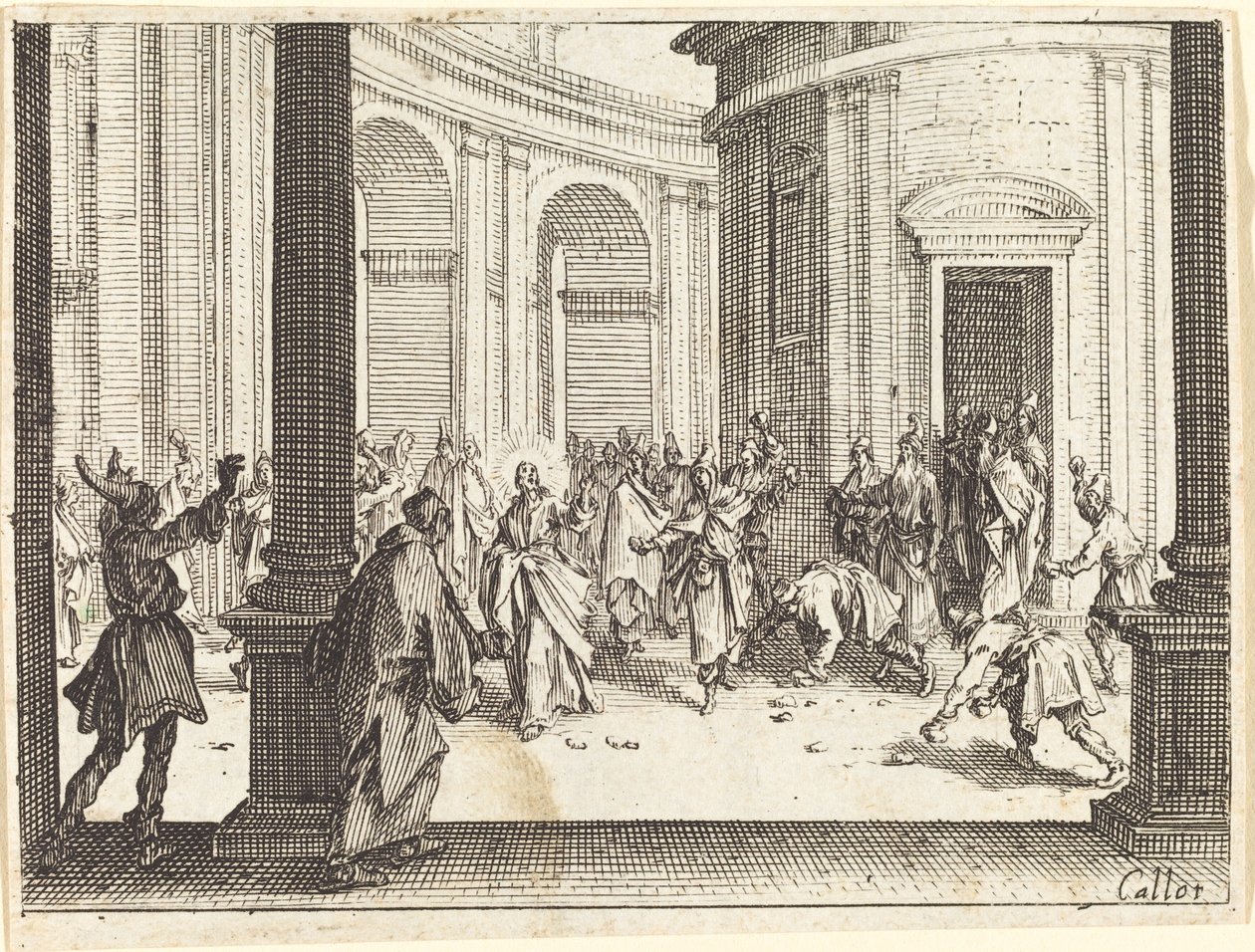 Kamenování Ježíše od Jacques Callot