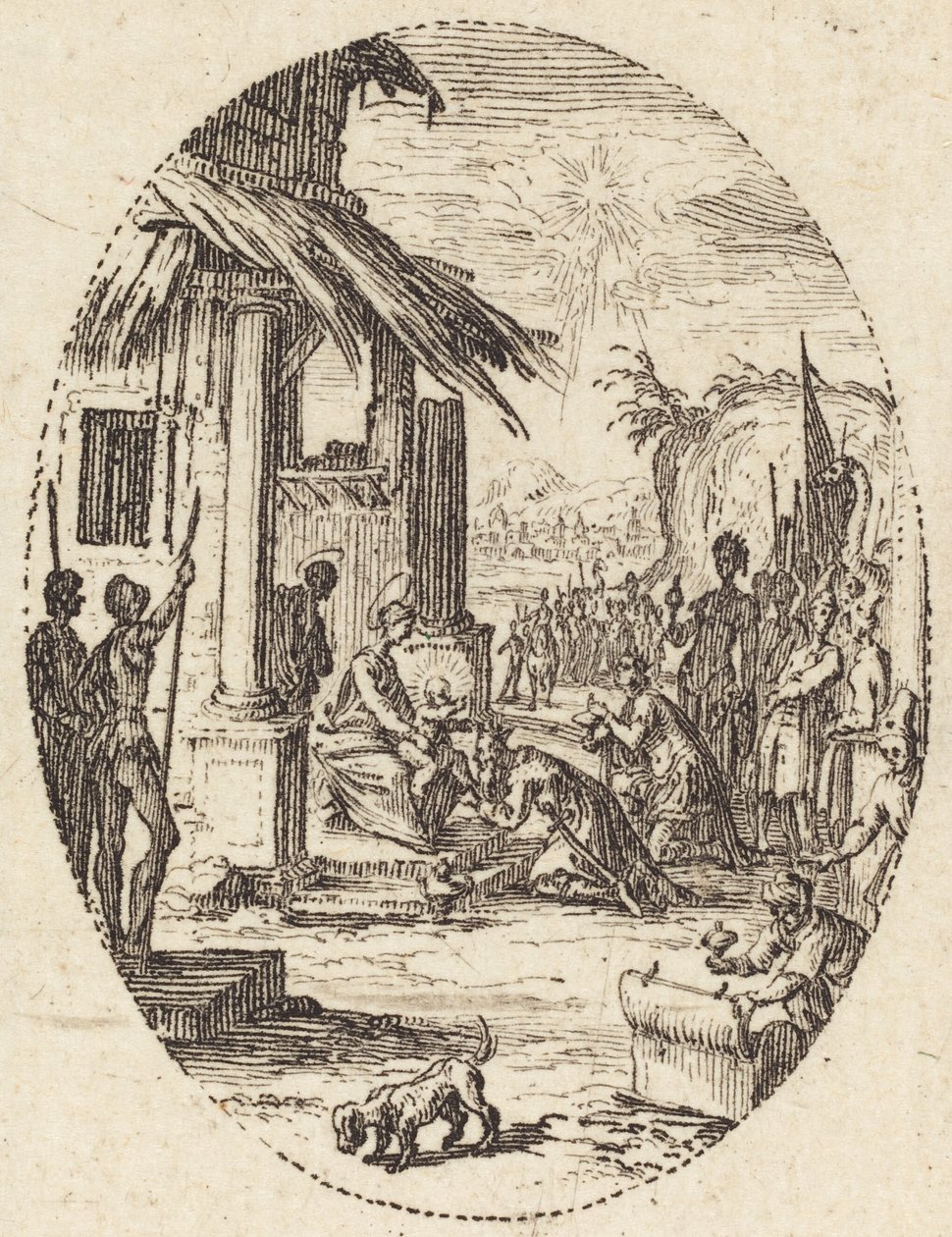 Klanění tří králů od Jacques Callot