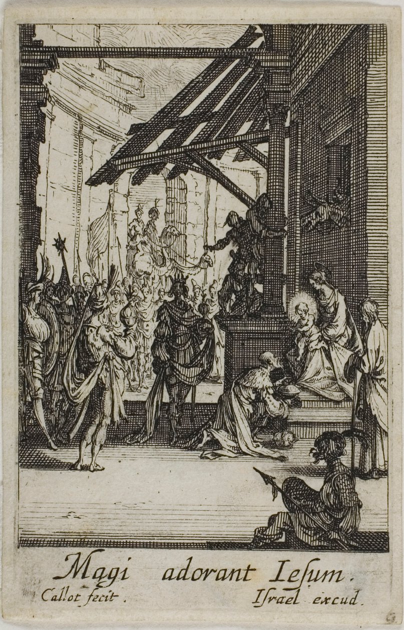 Klanění mudrců ze Života Panny Marie od Jacques Callot