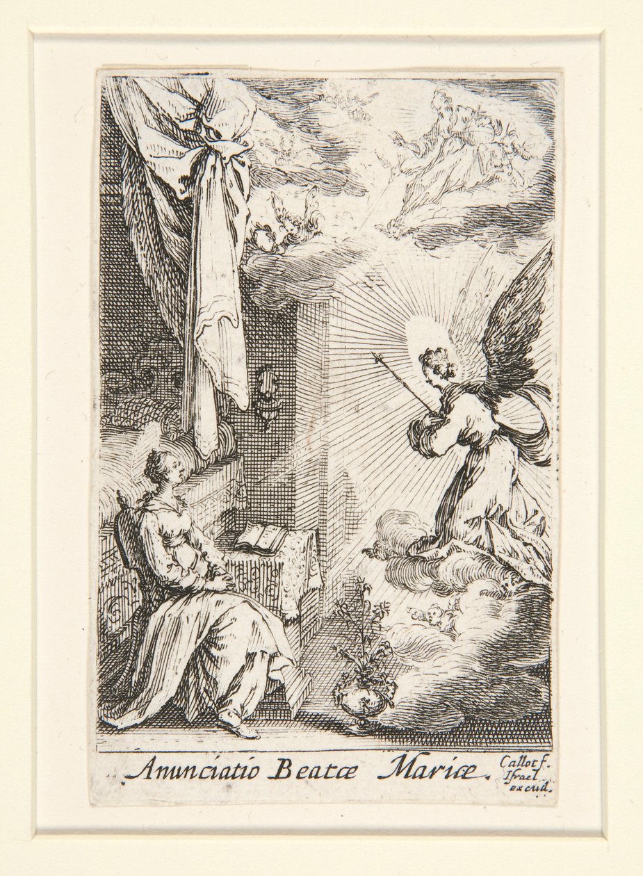 Zvěstování, ne. 5 ze Života Panny od Jacques Callot