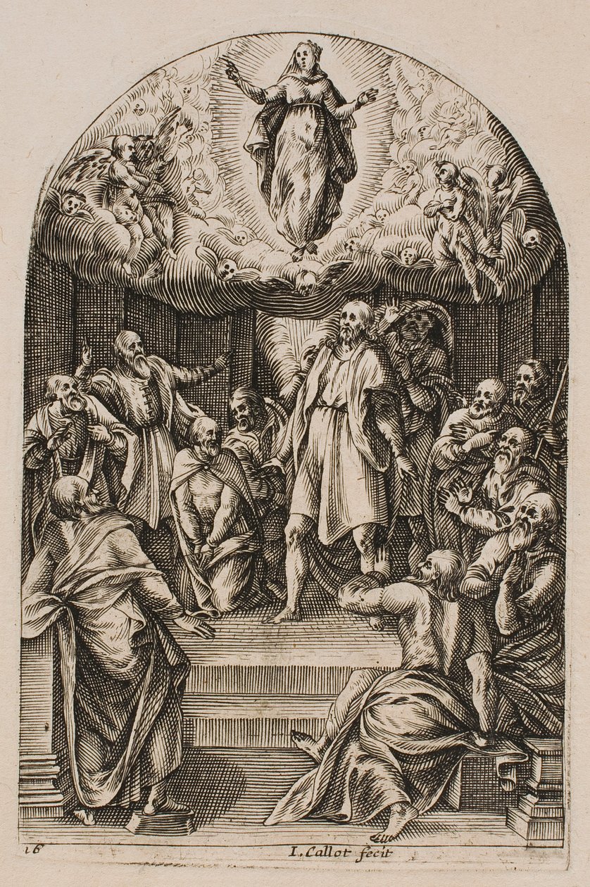„Nanebevzetí“, ze série „Obrázky z Říma“ od Jacques Callot