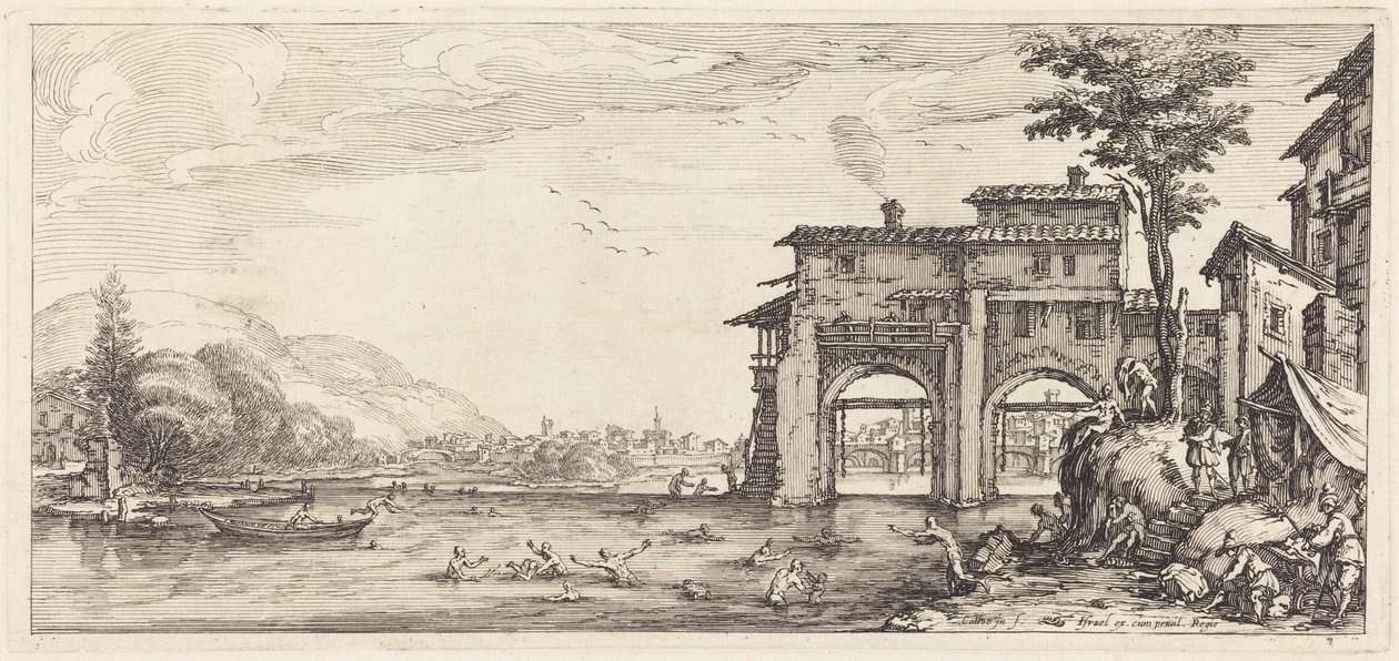 Koupající se od Jacques Callot