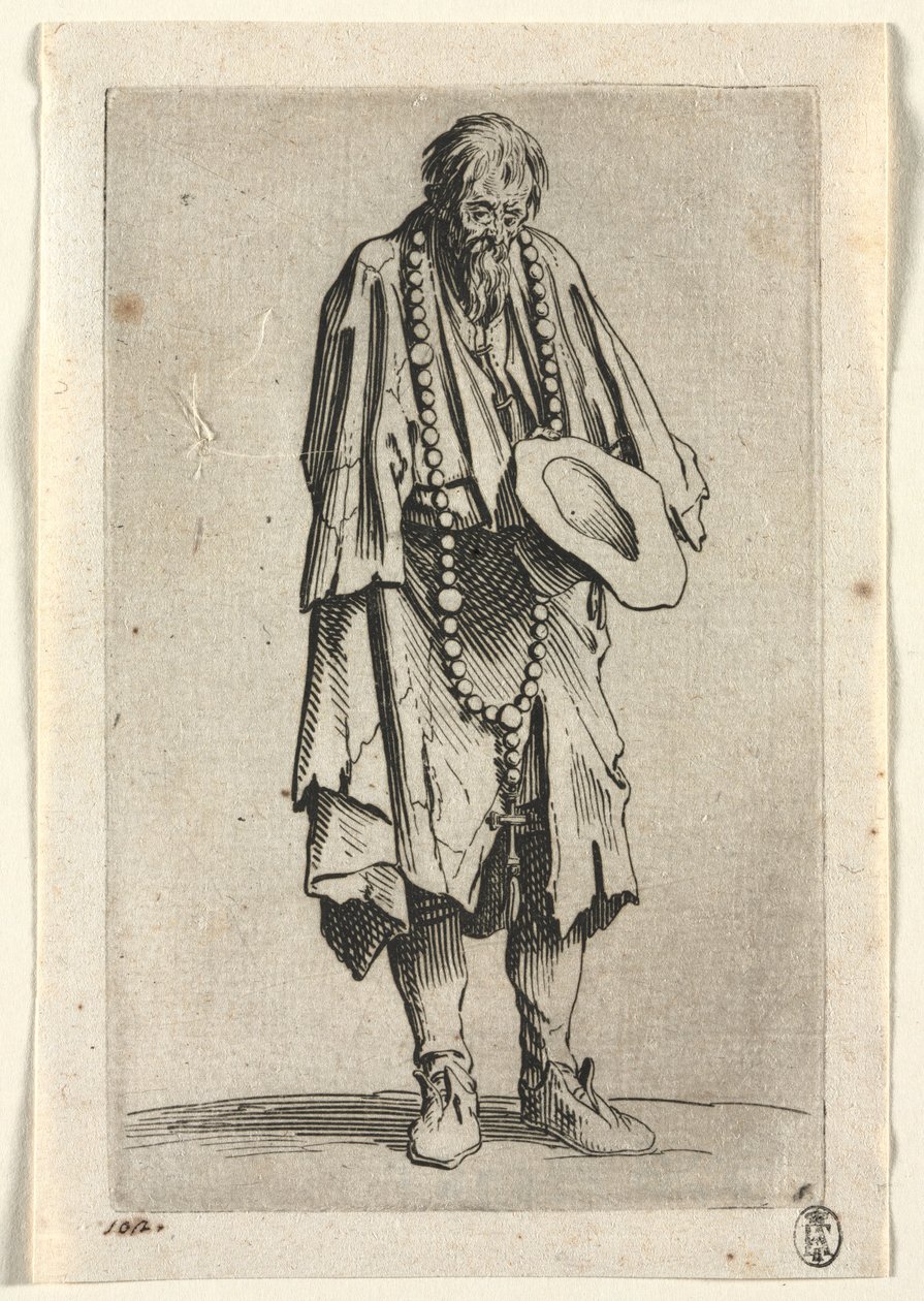 The Beggars: Žebrák s růžencem, c. 1623. od Jacques Callot
