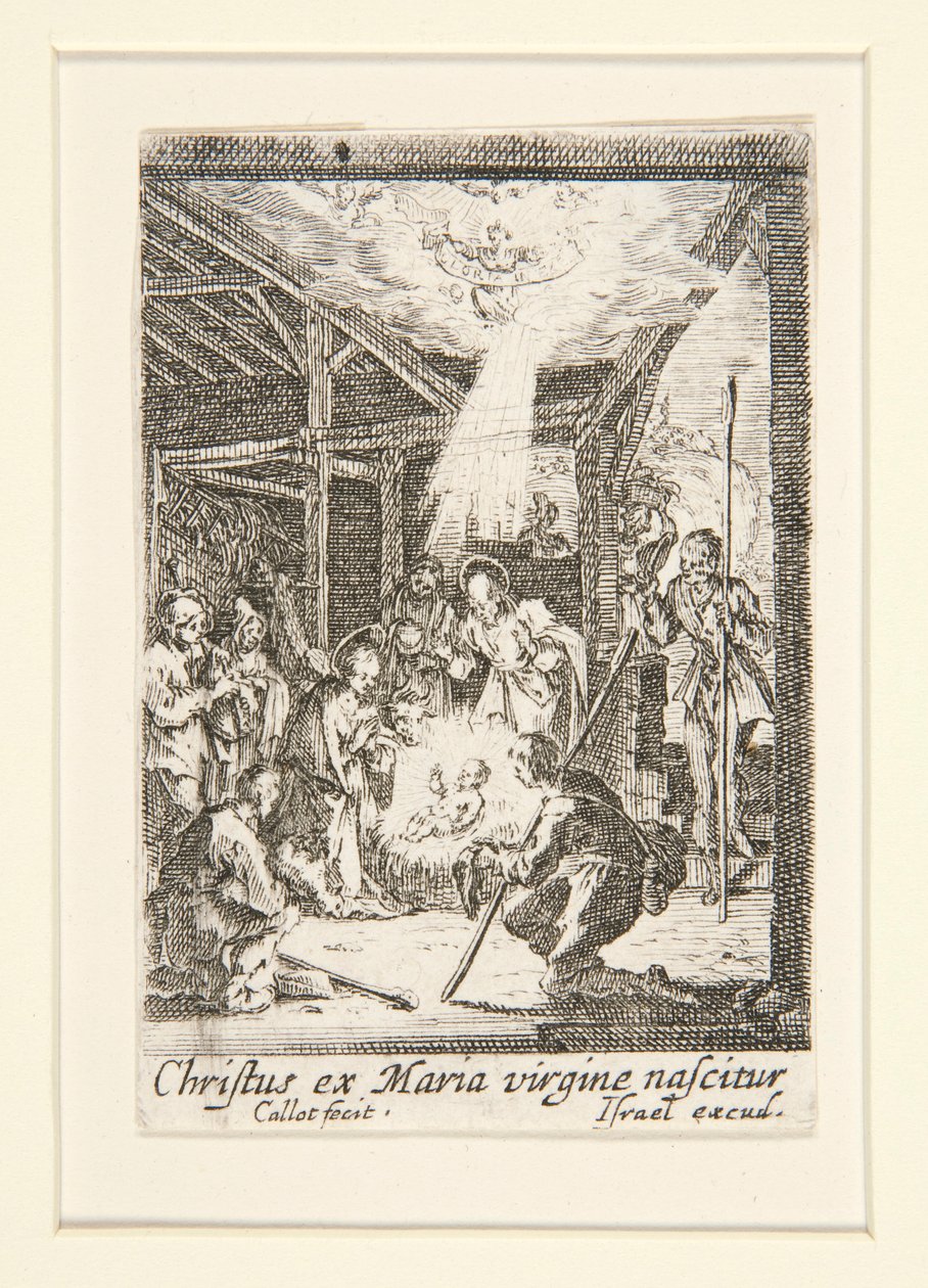 Narození Krista, ne. 7 ze Života Panny od Jacques Callot