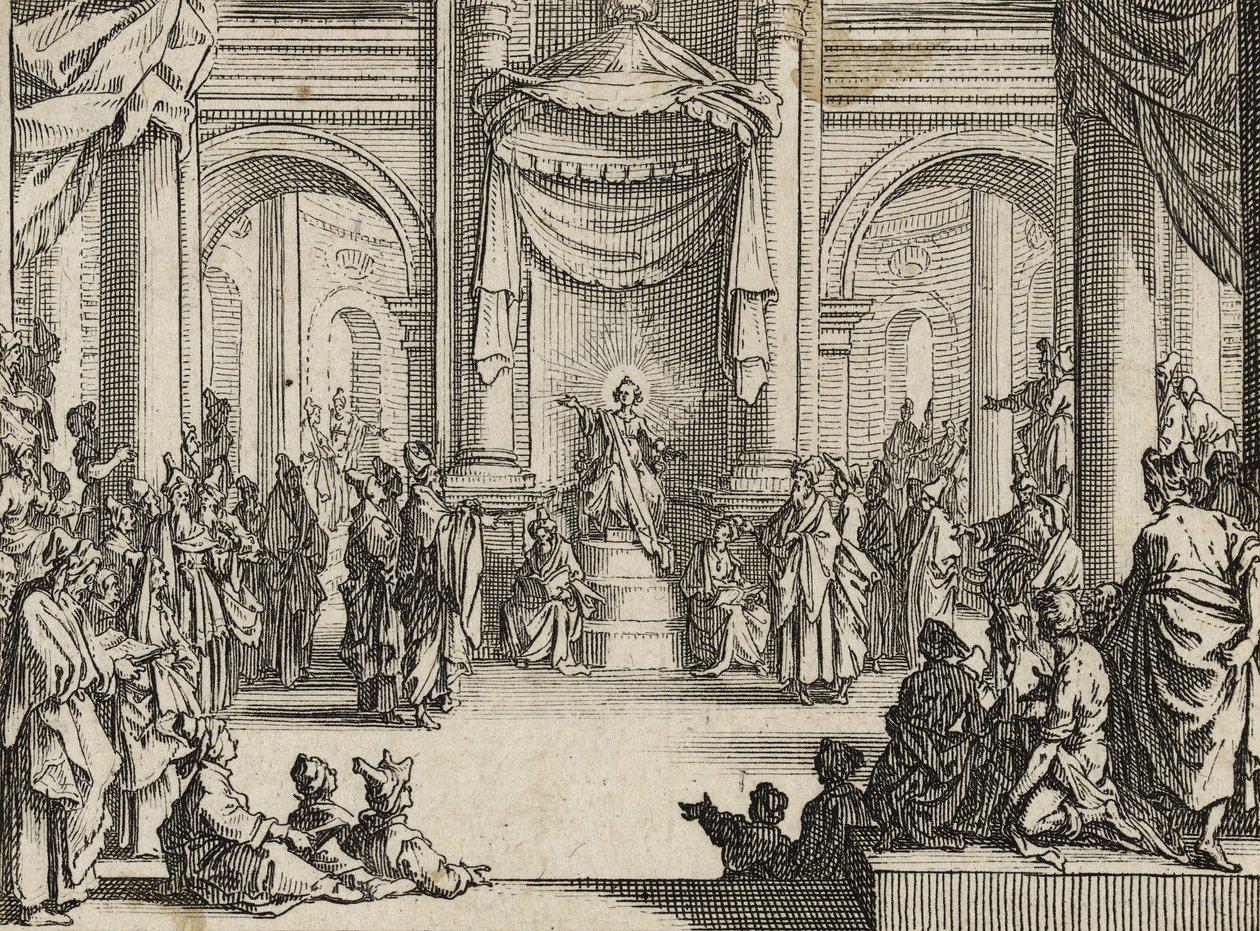 Chlapec Ježíš mezi lékaři, 1635 od Jacques Callot