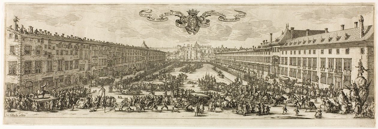 Carrière, nebo Rue Neuve, v Nancy (Nová ulice) od Jacques Callot