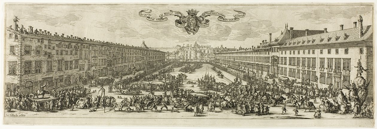 Carrière, nebo Rue Neuve, v Nancy (Nová ulice) od Jacques Callot
