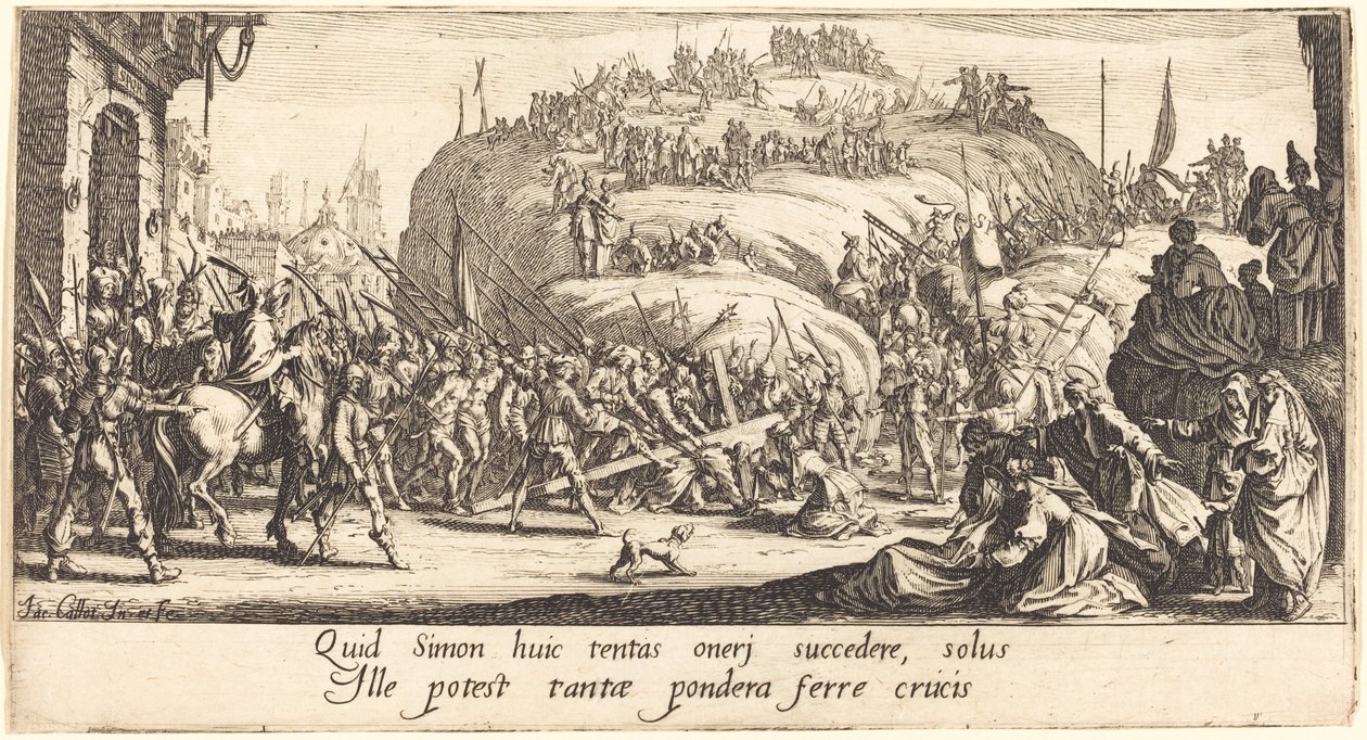 Nesení kříže od Jacques Callot