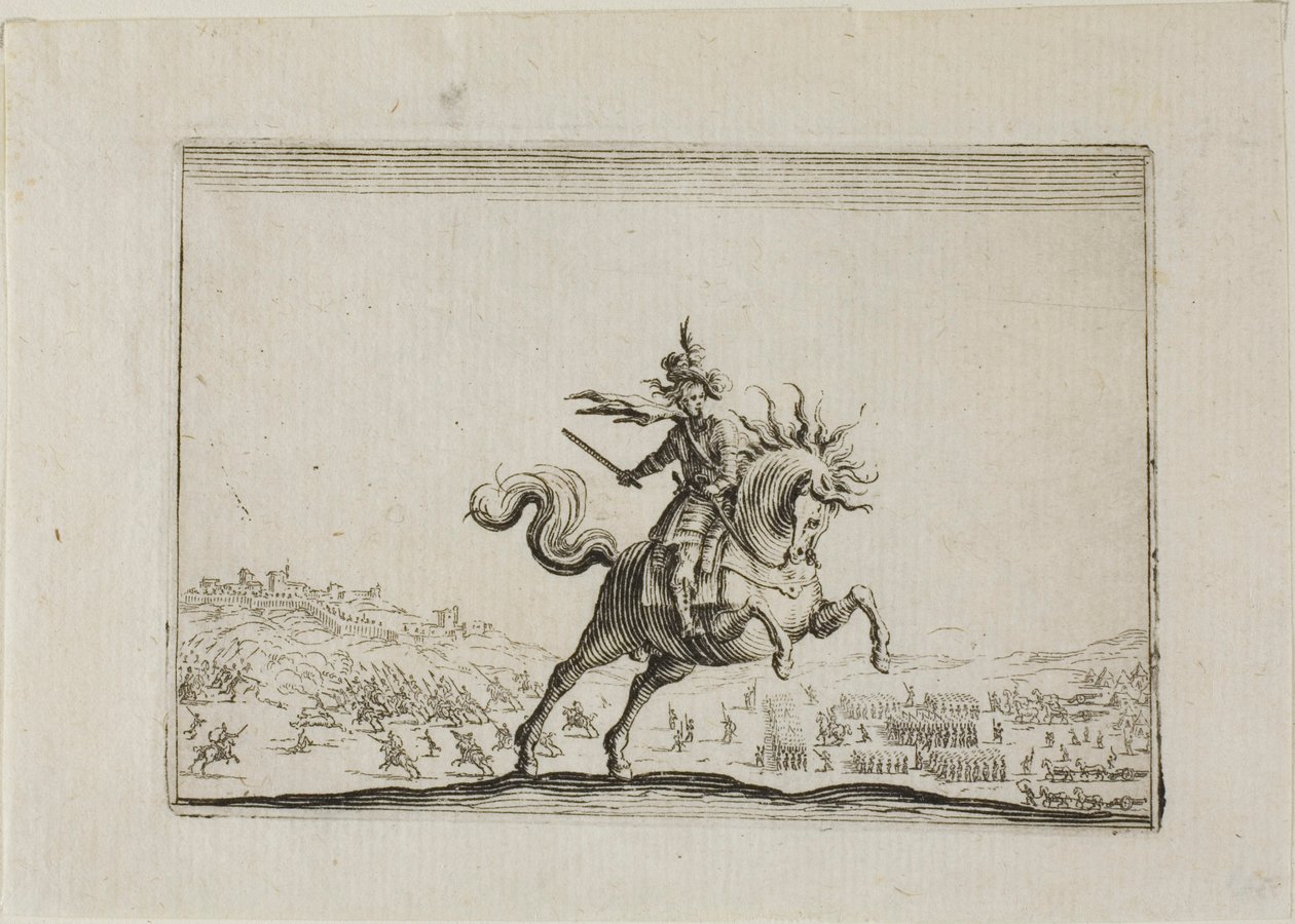 Velitel na koni z The Caprices od Jacques Callot