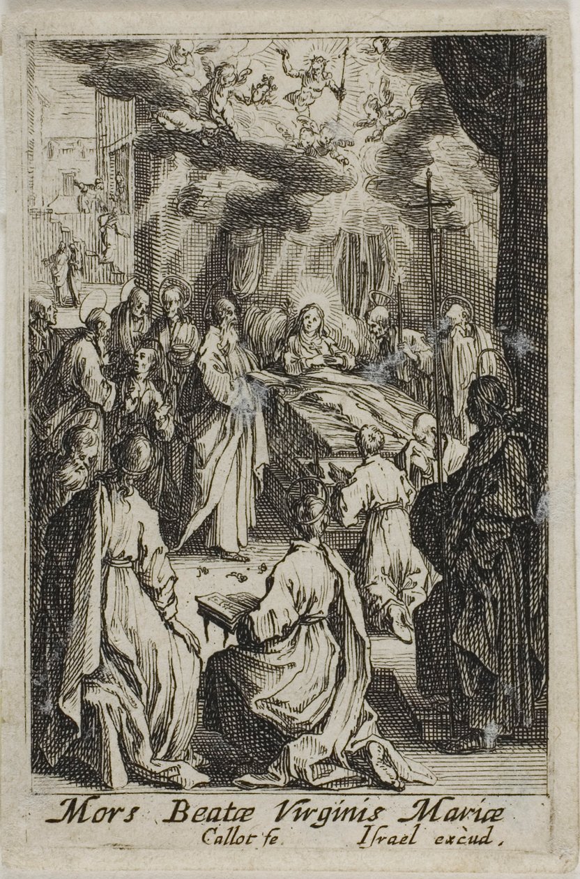 Smrt Panny Marie z knihy Život Panny Marie od Jacques Callot