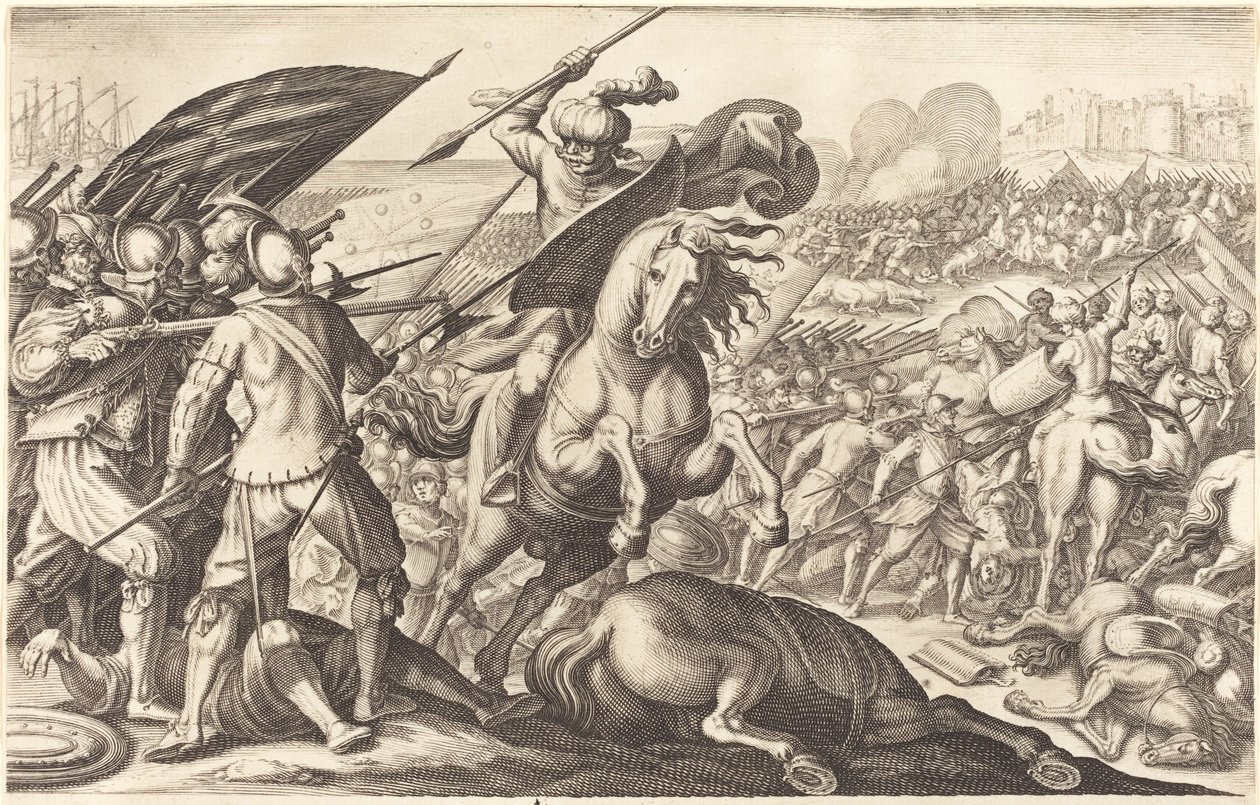 Porážka turecké kavalérie od Jacques Callot