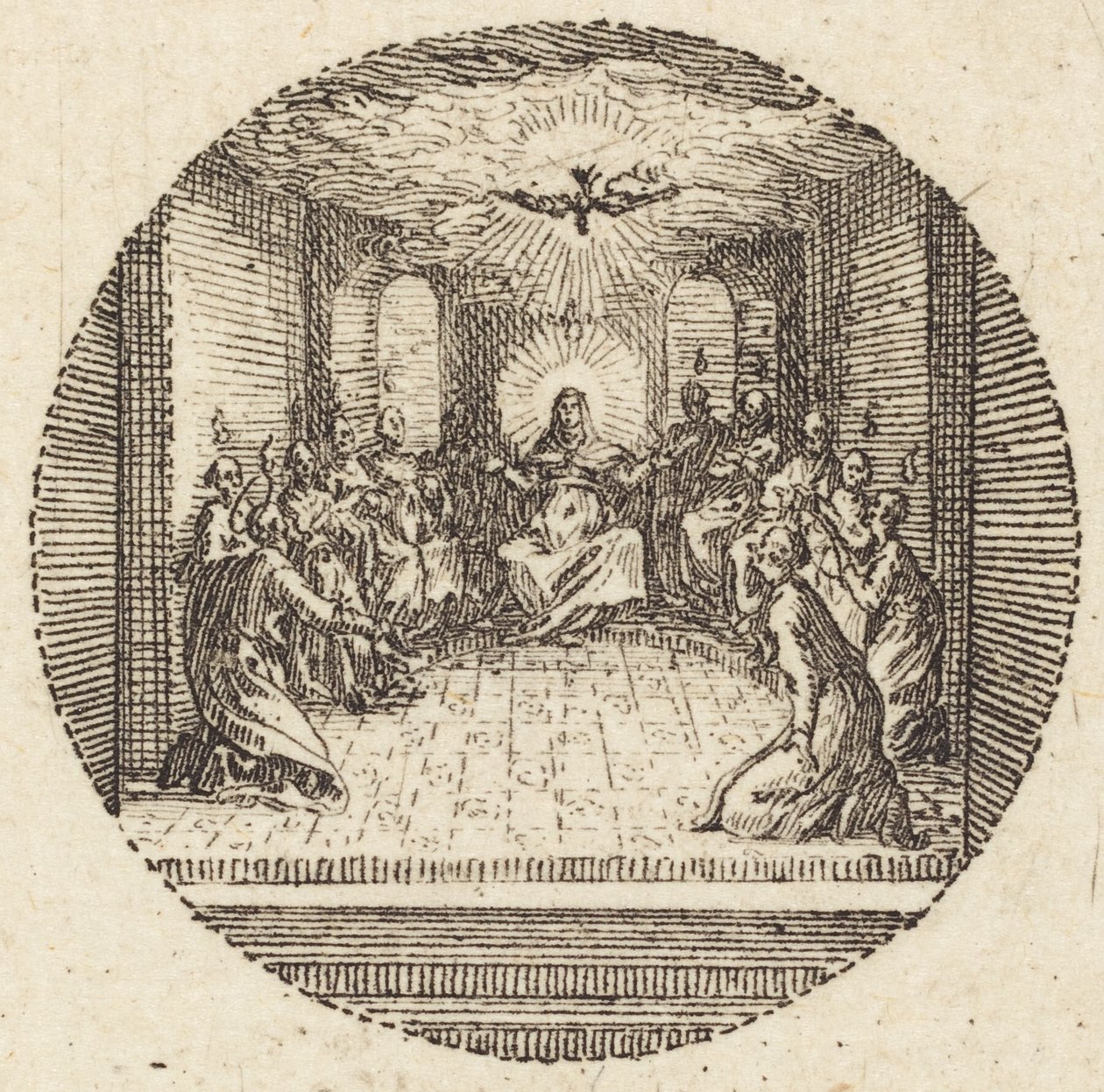 Sestup svaté holubice, c. 1631. od Jacques Callot