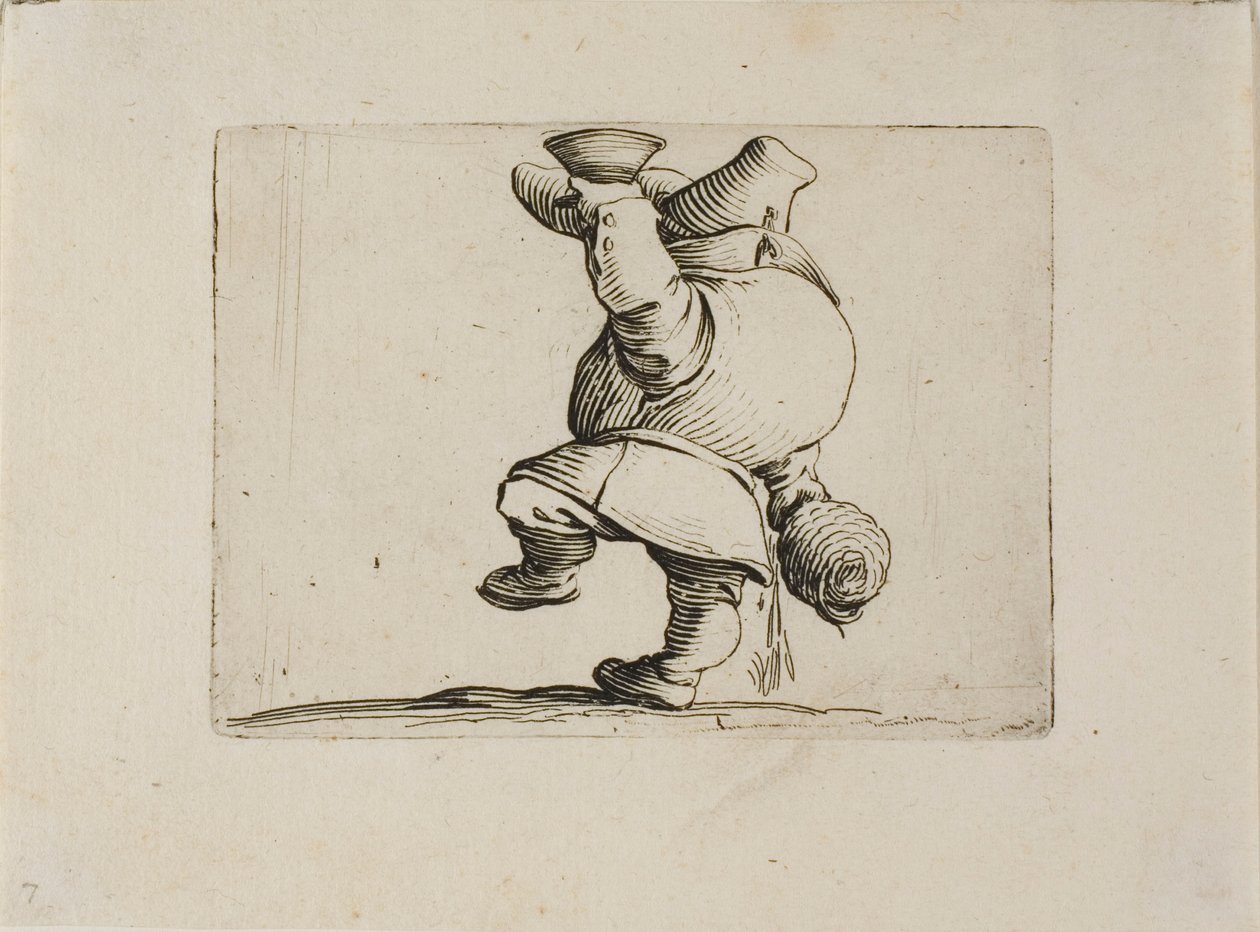 Piják viděný zezadu, z Varie Figure Gobbi od Jacques Callot