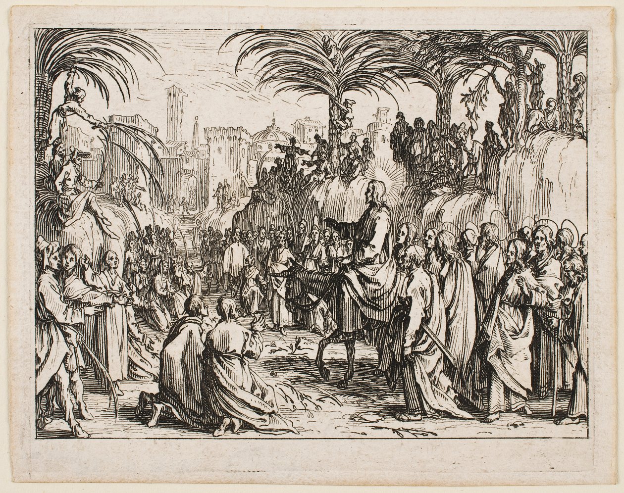 Vstup do Jeruzaléma, ze série „Nový zákon“ od Jacques Callot