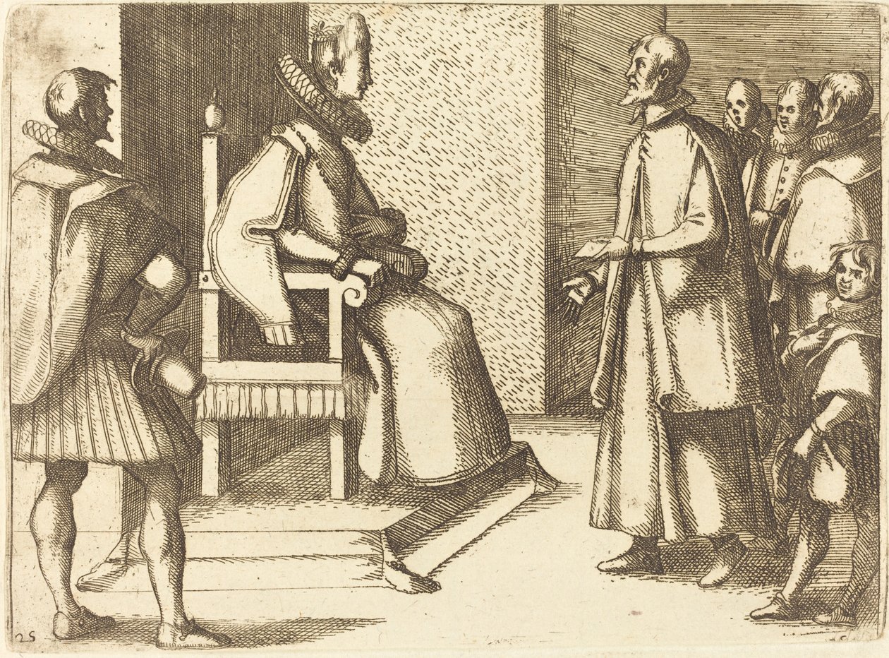 Vyslanec Toskánska děkuje královně od Jacques Callot