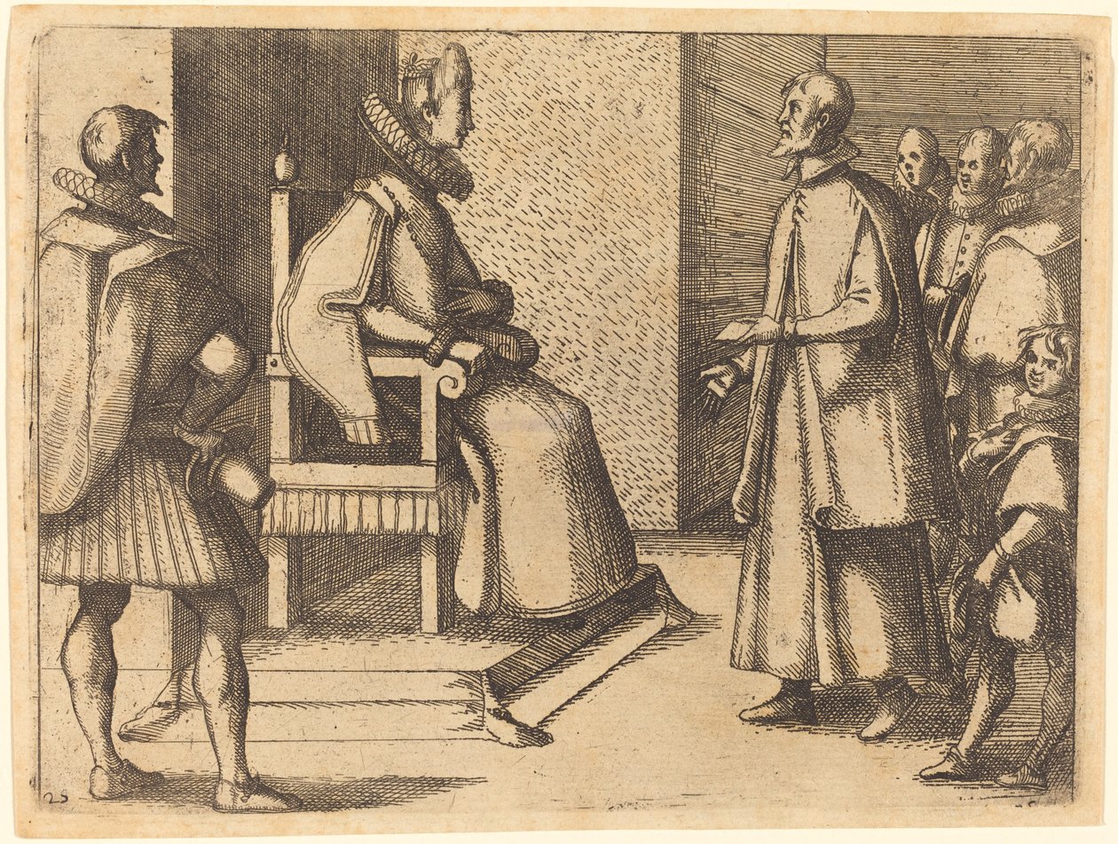 Vyslanec Toskánska děkuje královně od Jacques Callot