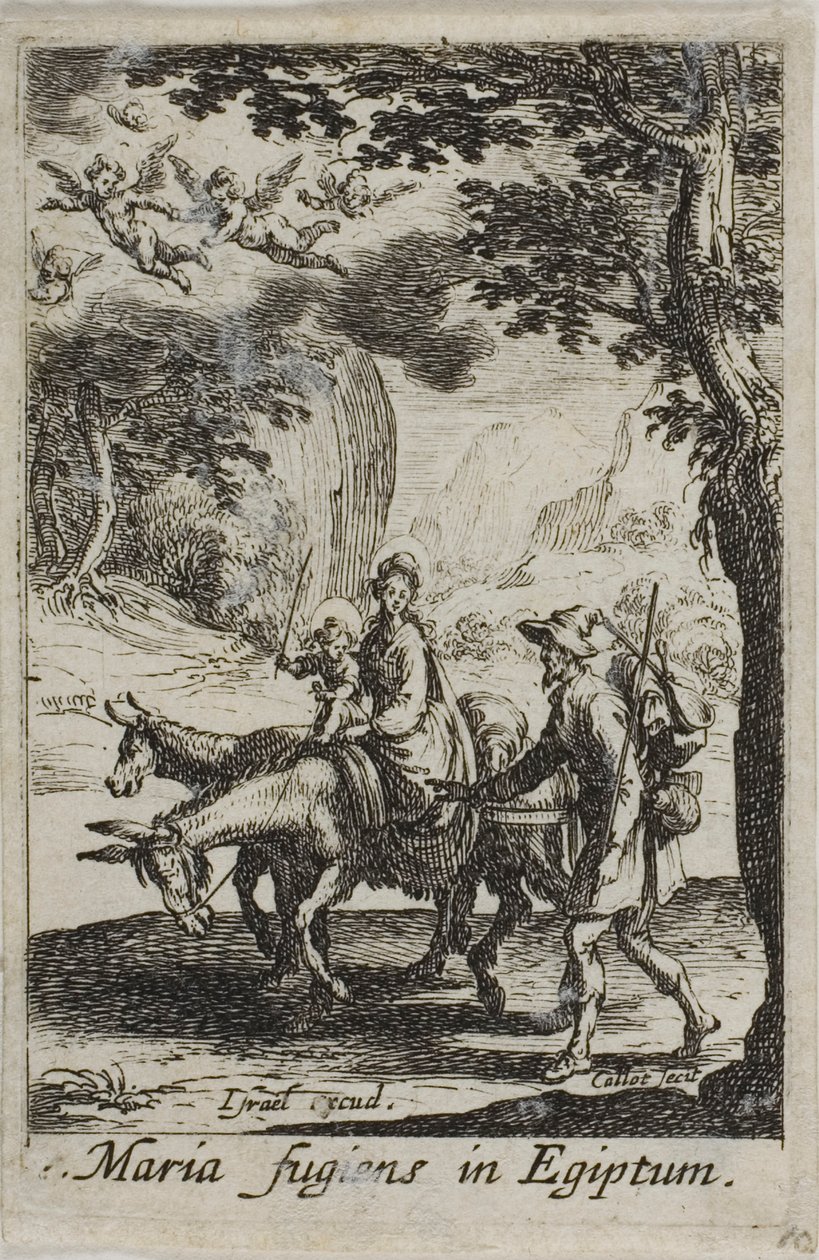 Útěk do Egypta z knihy Život Panny Marie od Jacques Callot