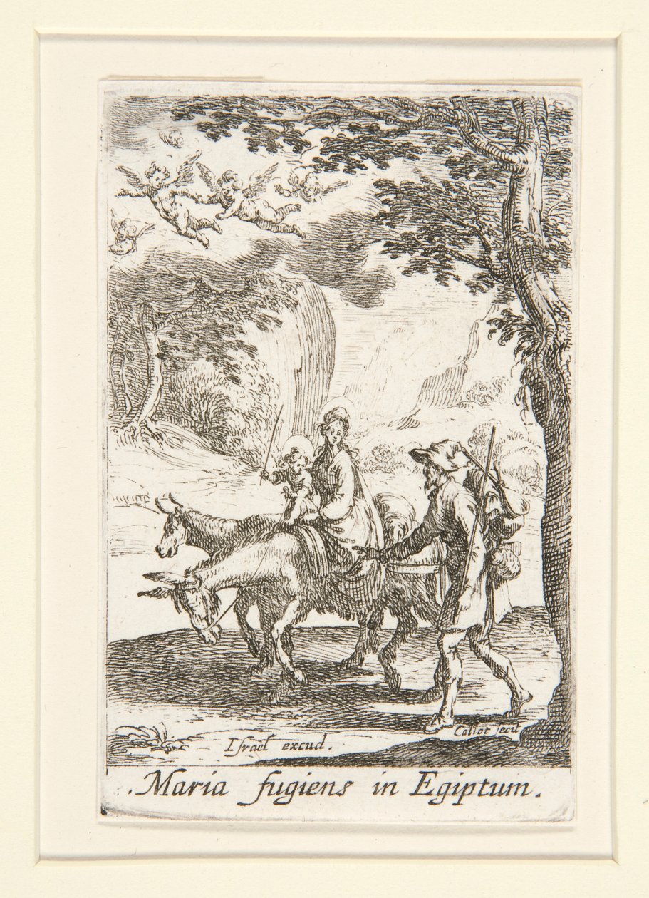 Útěk do Egypta, ne. 9 ze Života Panny od Jacques Callot