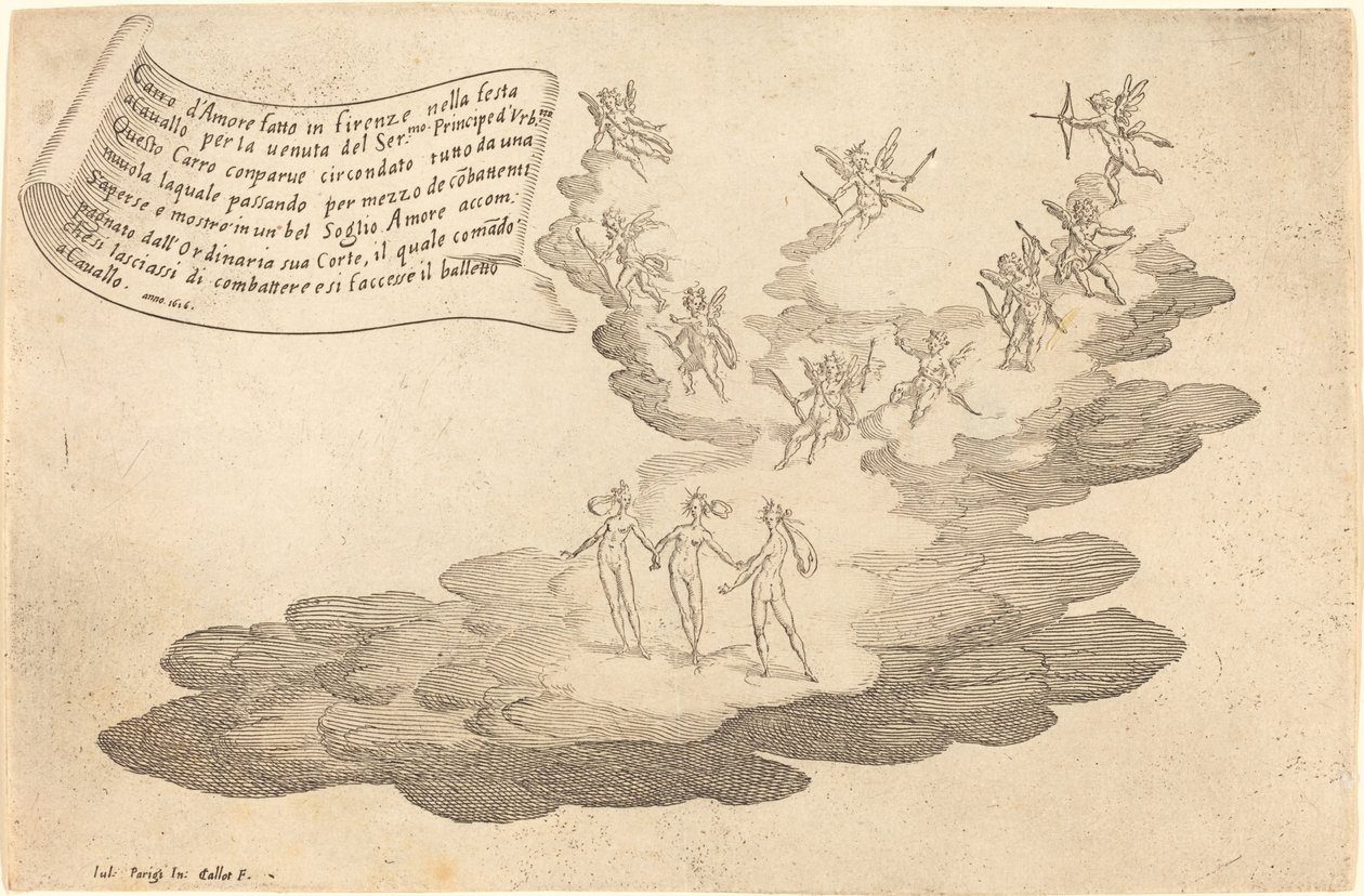 Plovák lásky, 1616. od Jacques Callot