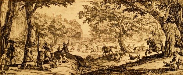 Velký hon (lept) od Jacques Callot