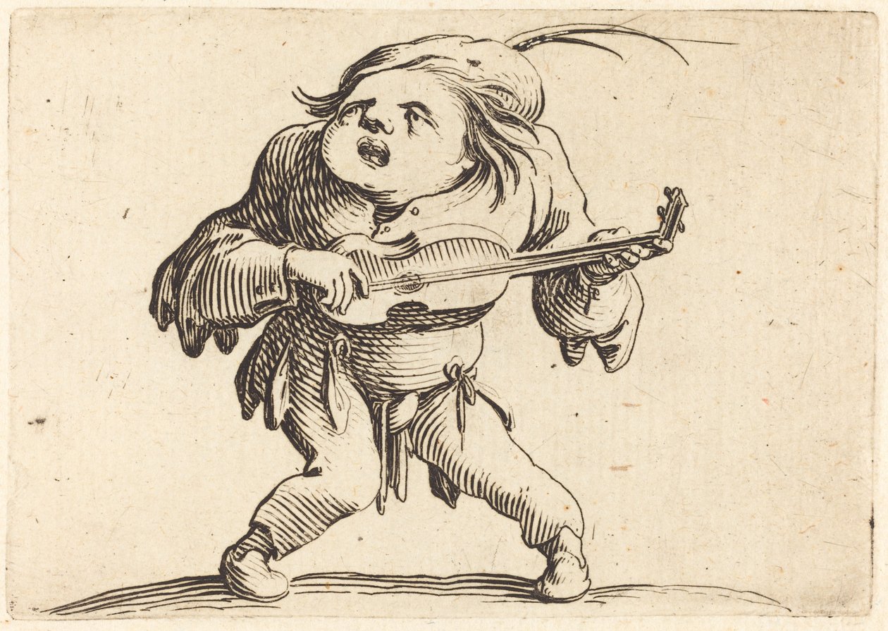 Hráč na kytaru od Jacques Callot