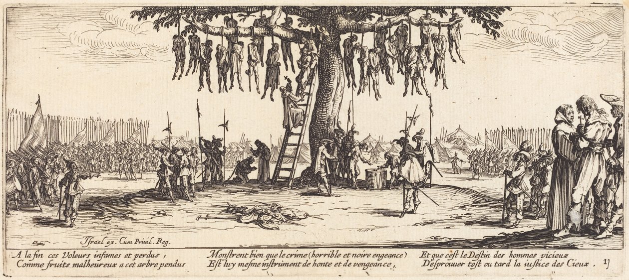 Poprava oběšením od Jacques Callot