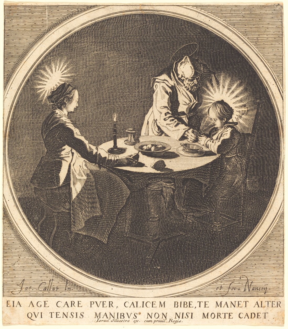 Svatá rodina u stolu od Jacques Callot