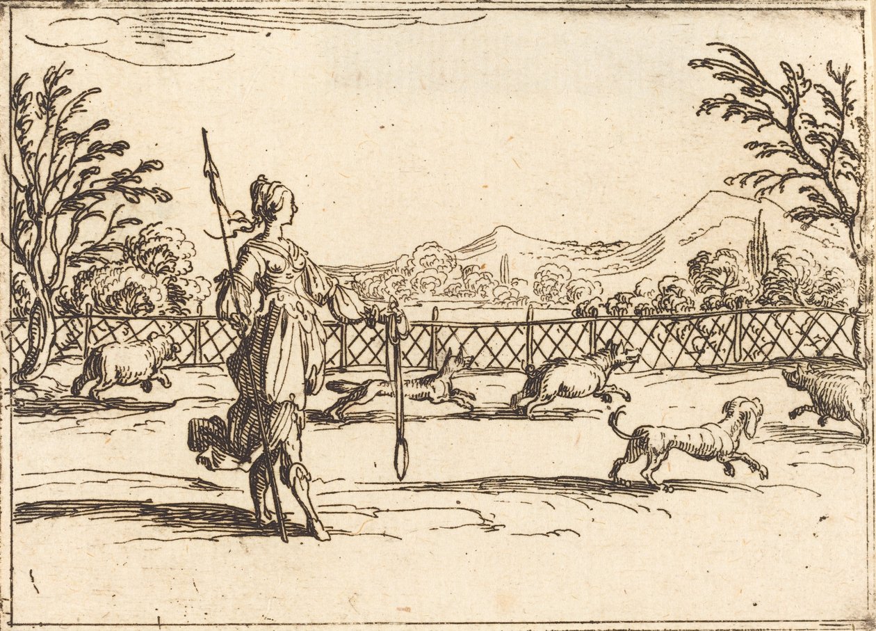 Lovkyně. od Jacques Callot