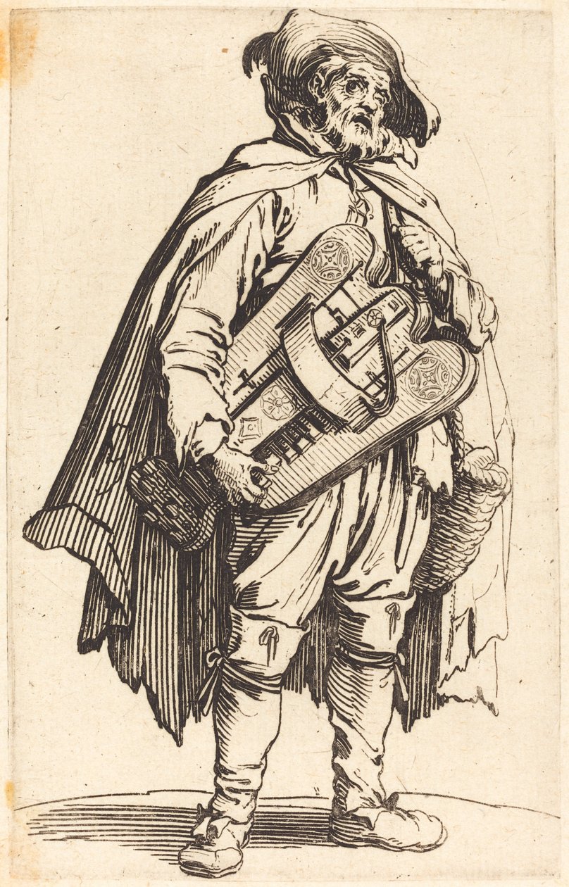 Hráč Hurdy-Gurdy od Jacques Callot