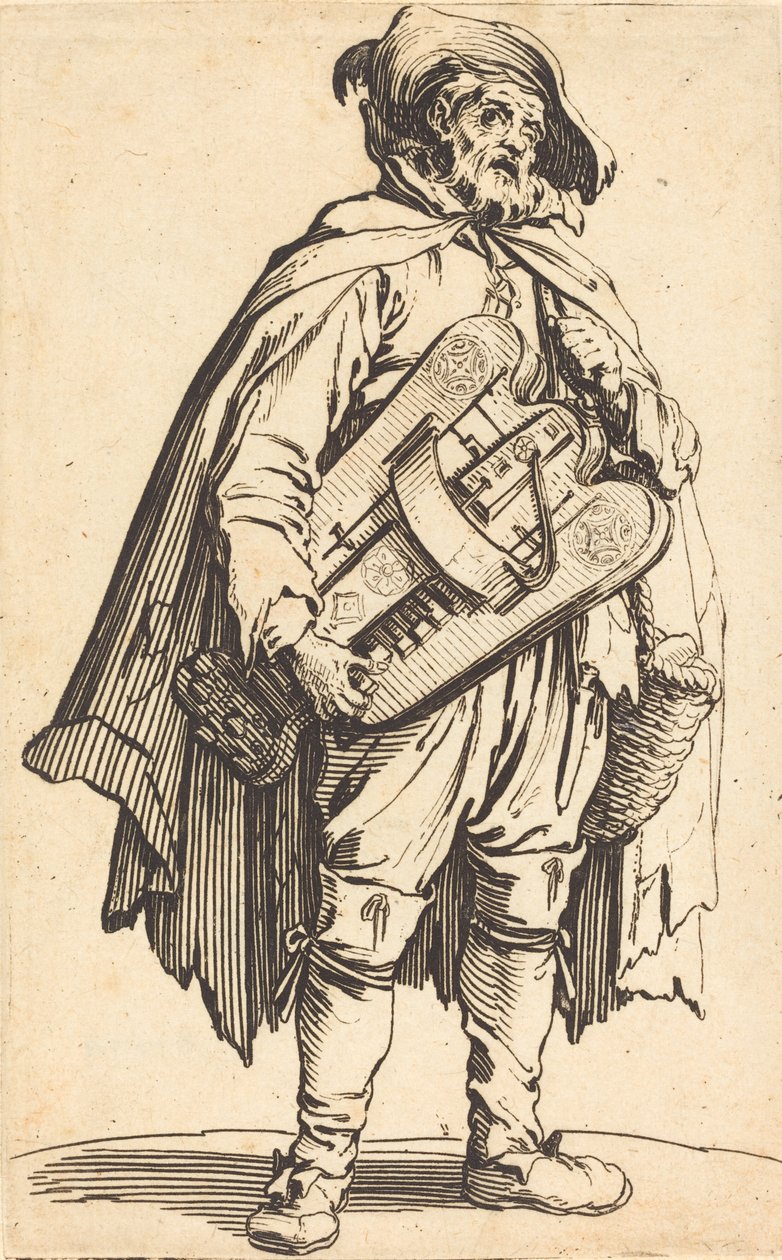 Hráč Hurdy-Gurdy od Jacques Callot