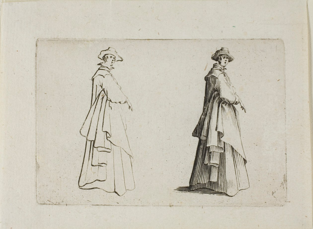 Dáma s plným oblečením z The Caprices od Jacques Callot